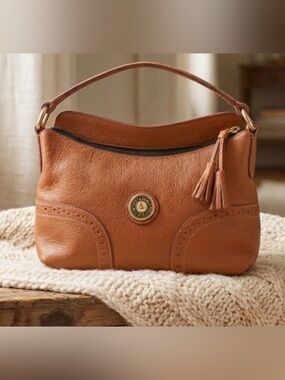 Dooney & Bourke Cognac Pebbled Leather Bag